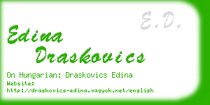 edina draskovics business card